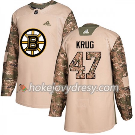 Pánské Hokejový Dres Boston Bruins Torey Krug 47 Adidas 2017-2018 Camo Veterans Day Practice Authentic